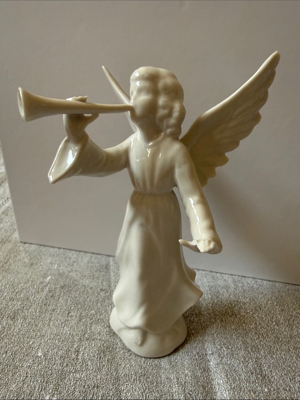 Vintage Rare Dresden Karl-Heinz Klette Porcelain figurine Music Angel with horn